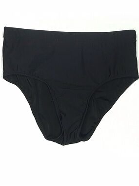 Swim Solutions Women's High Waist Bikini Bottom in Black NWT